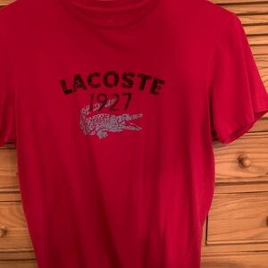 Lacoste Red Short Sleeve Tee Casual Wear size 4